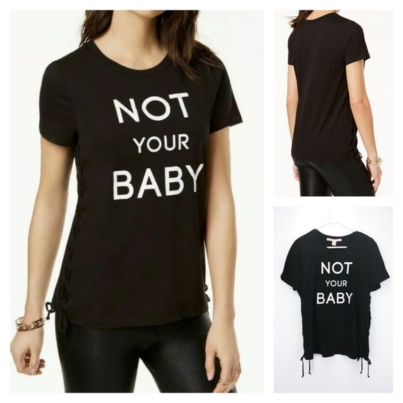 Pretty Rebellious Tops - Pretty Rebellious 'not your baby' graphic tee